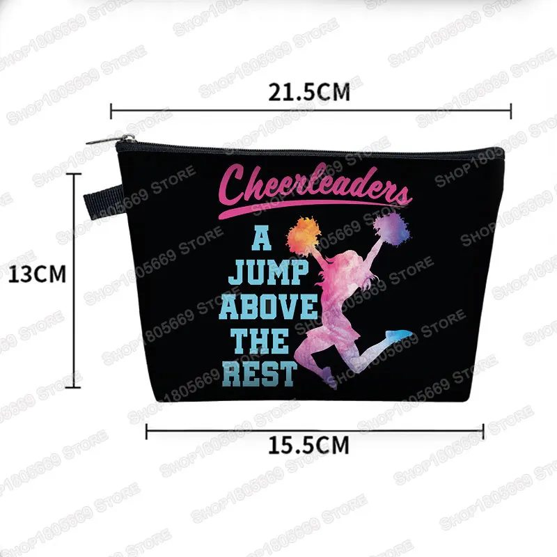 Cheerleading Girls Cosmetic Bag Women Lipstick Key Storage Bags Cheerleader Cosmetic Case Female Mini Pouches Toiletry Kit Gift