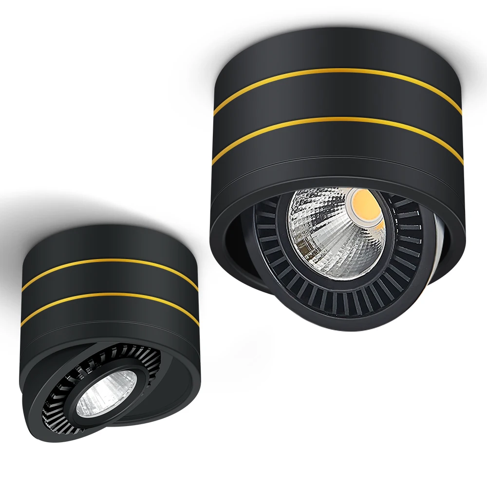 

360 Degrees Rotation Surface Mounted Downlight 5W 7W 9W 15W Dimmable Ceiling Spot Light Angle Adjustable Spot Light AC 220V