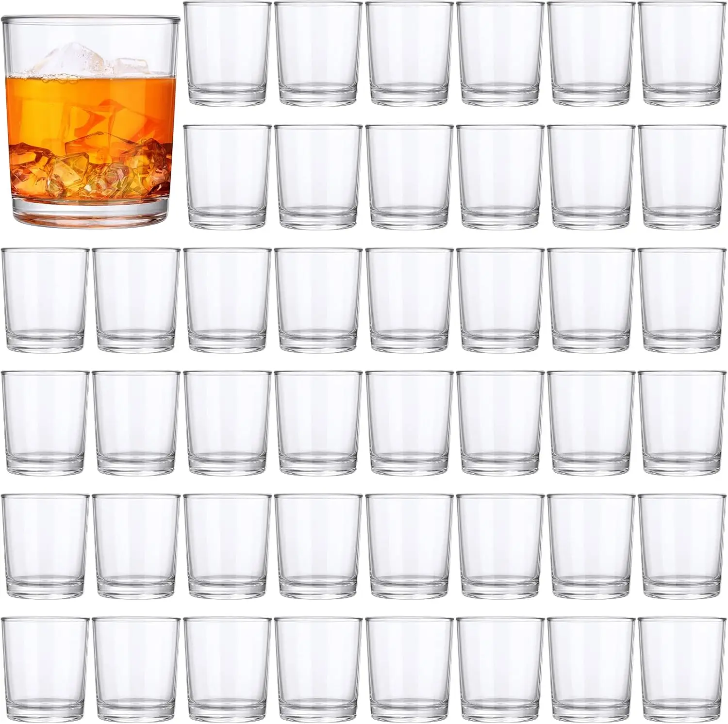 

48 Pcs Clear Plastic Tumblers, 8 oz Unbreakable Reusable Cups, Dishwasher Safe for Party Picnic Kitchen