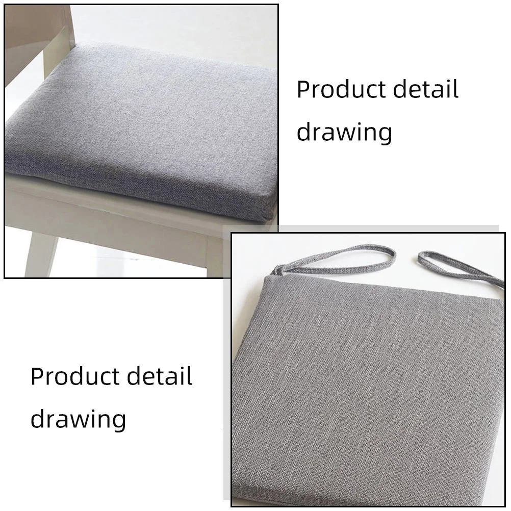 

1pc Linen Seat Cushion Washable Waterproof Breathable Square Pad For Office Chair Sofa Car Home School Furniture Decor