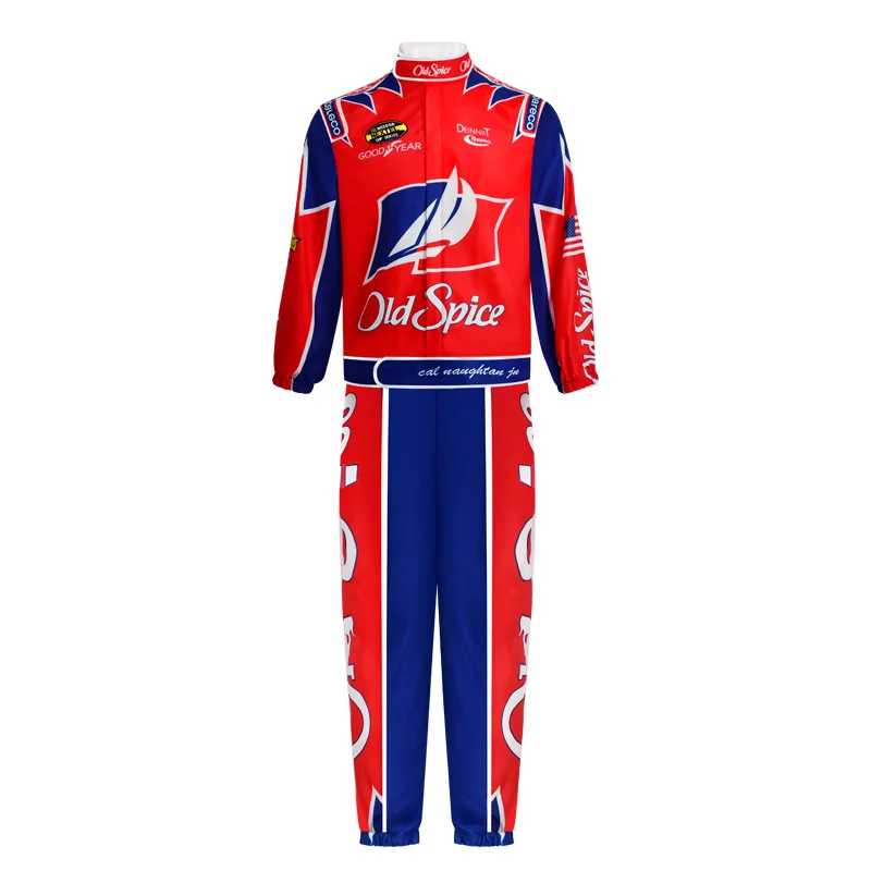 Ricky Bobby Uniforme Cosplay Masculino, Roupa de Corrida, Top e Calça Halloween, Roupa de Carnaval, Filme