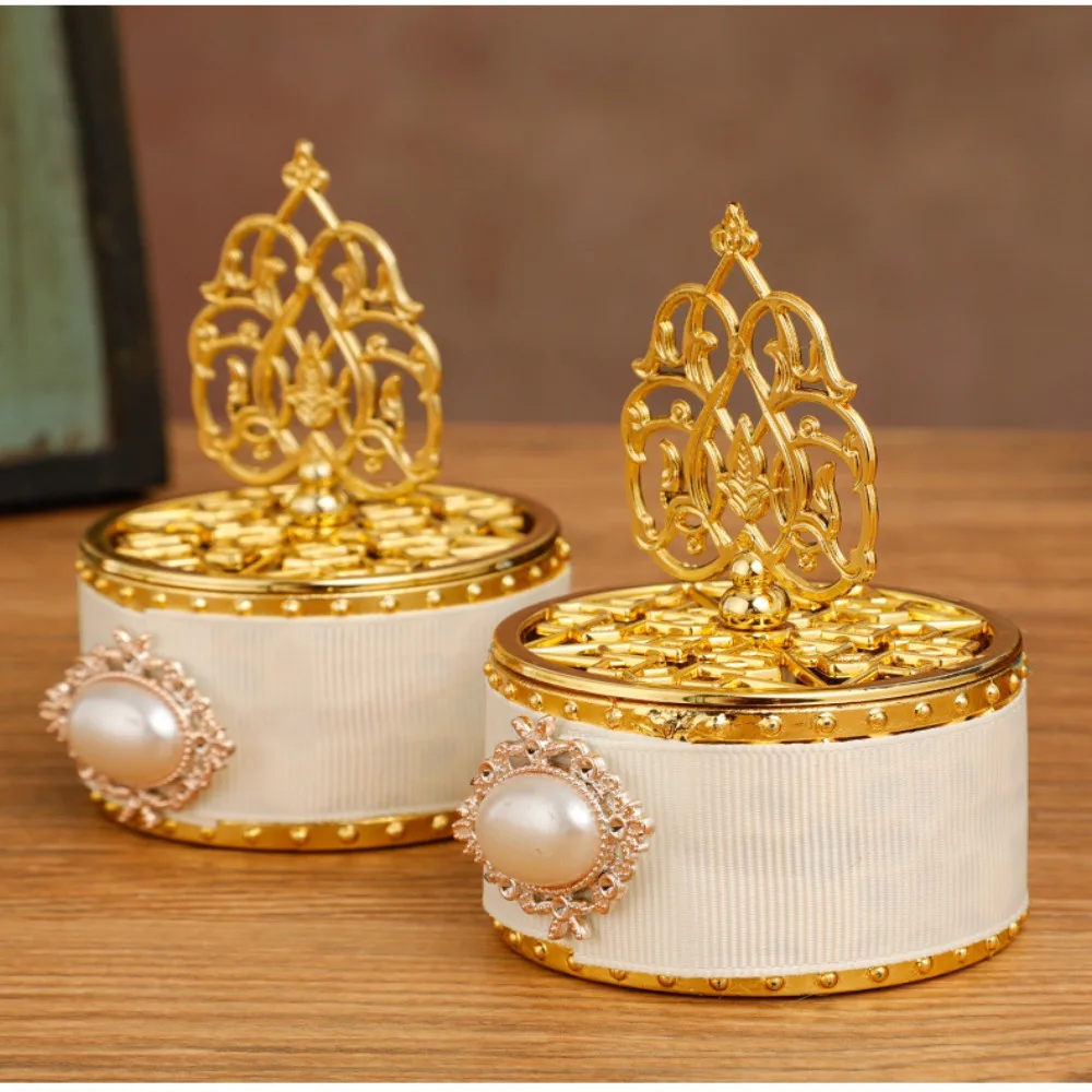 Cookie Box Gold Candy Box Plastic Jewelry Craft Chocolate Packing Box Exquisite Jewelry Craft Holder Wedding Decorations