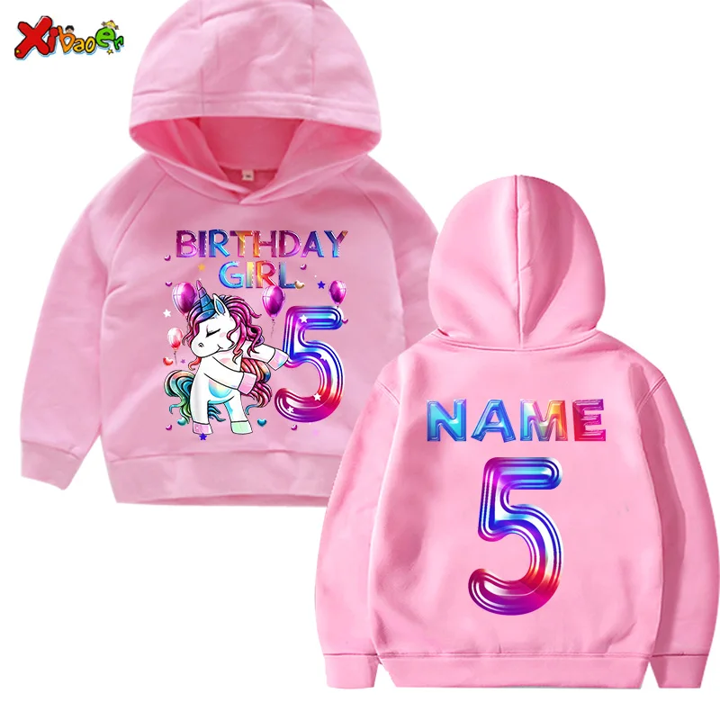 

Girls Birthday Hoodie Sweatshirt Kids Pullover Toddler Baby Clothing Outfit for 3-6 Years Old