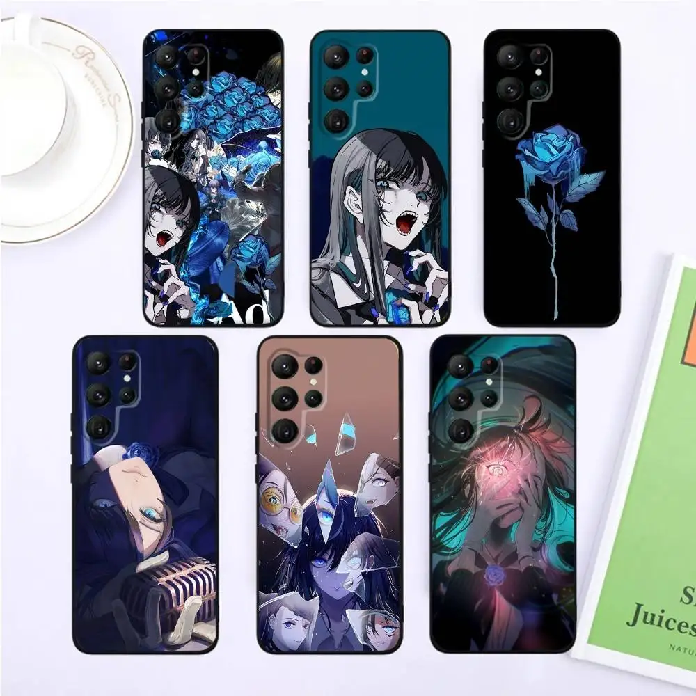 

A-Ado Kyogen Phone Case For Samsung S25,S24,S23,22,21,Ultra,Pro,S10,S30Plus,20lite Black Cover