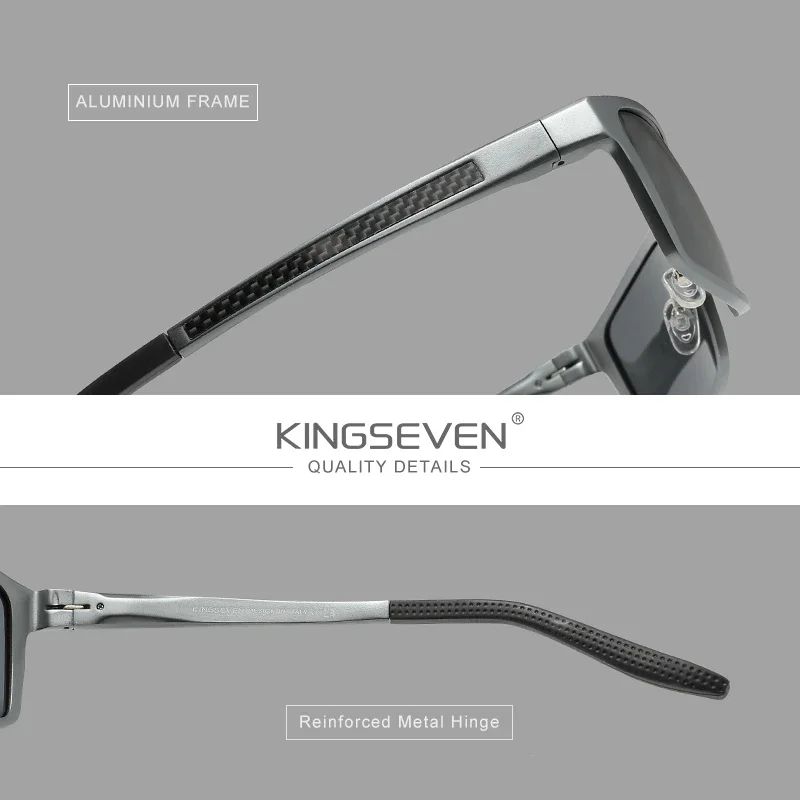 نظارات شمسية للرجال مستقطبة للقيادة من KINGSEVEN UV400 نظارات واقية رياضية عصرية بتصميم عصري نظارات رجالية خارجية غير رسمية