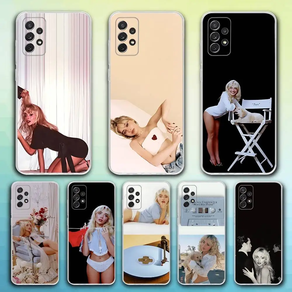 

S-Sabrina Mans Best Friend Phone Case For Samsung S30,23,21,22,20, FE lite,S10,9,8,7 PIus Note20ultra Soft Transparent