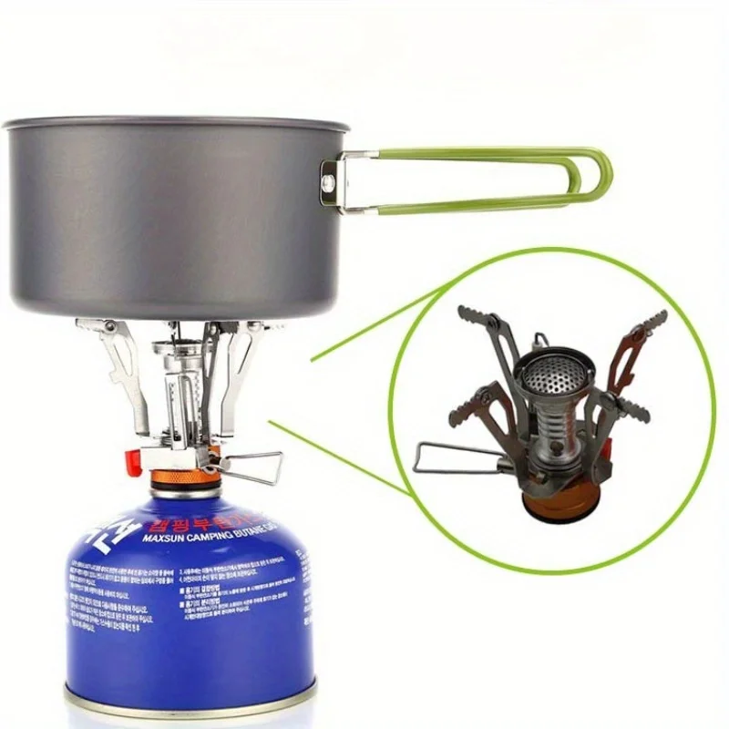 Olla de Gas portátil, accesorios para acampar al aire libre, aleación de aluminio, ultraligera, cocina de Picnic, estufa de campamento, horno de supervivencia