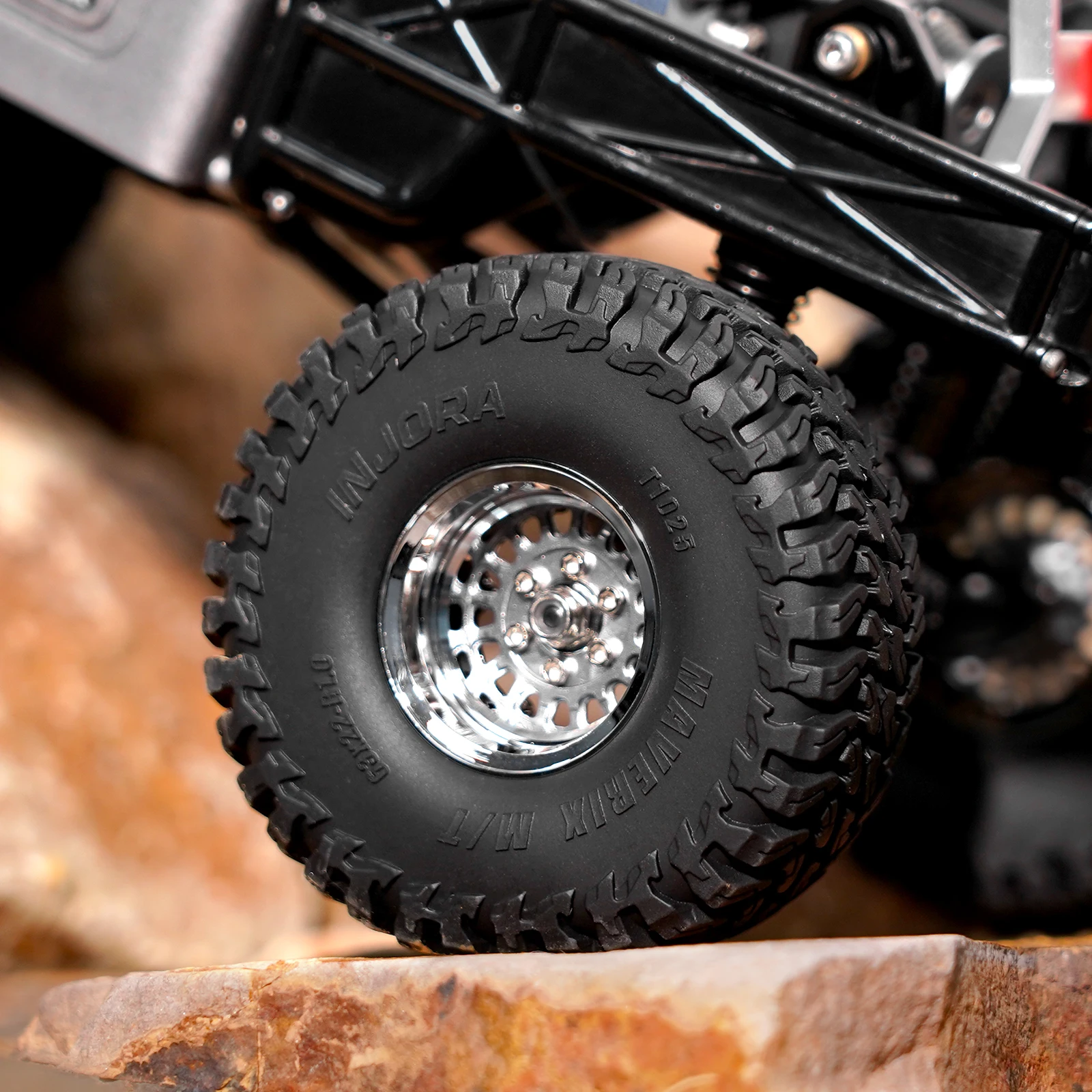 إطارات INJORA 63*22 مم 1.0 بوصة MAVERIX M/T لزواحف RC 1/18 1/24 (T1025)