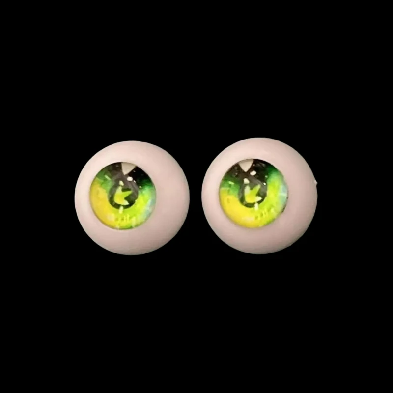 2 ペア人形眼球 12 ミリメートル/14 ミリメートル 1/6 BJD 人形 DIY おもちゃアクセサリー漫画眼球アニメ目カラフルな目
