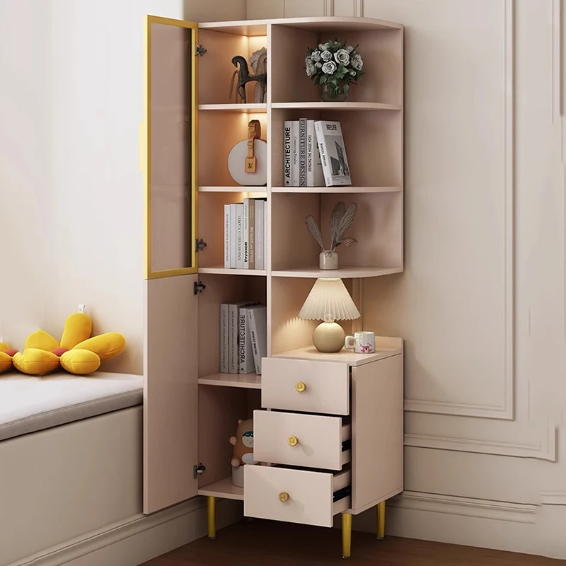 Coffee Cabinets Nightstand Librero Bedroom Drawers Luxury Storage Wood Organizer Bedside Table Modern Muebles Trendy Furniture