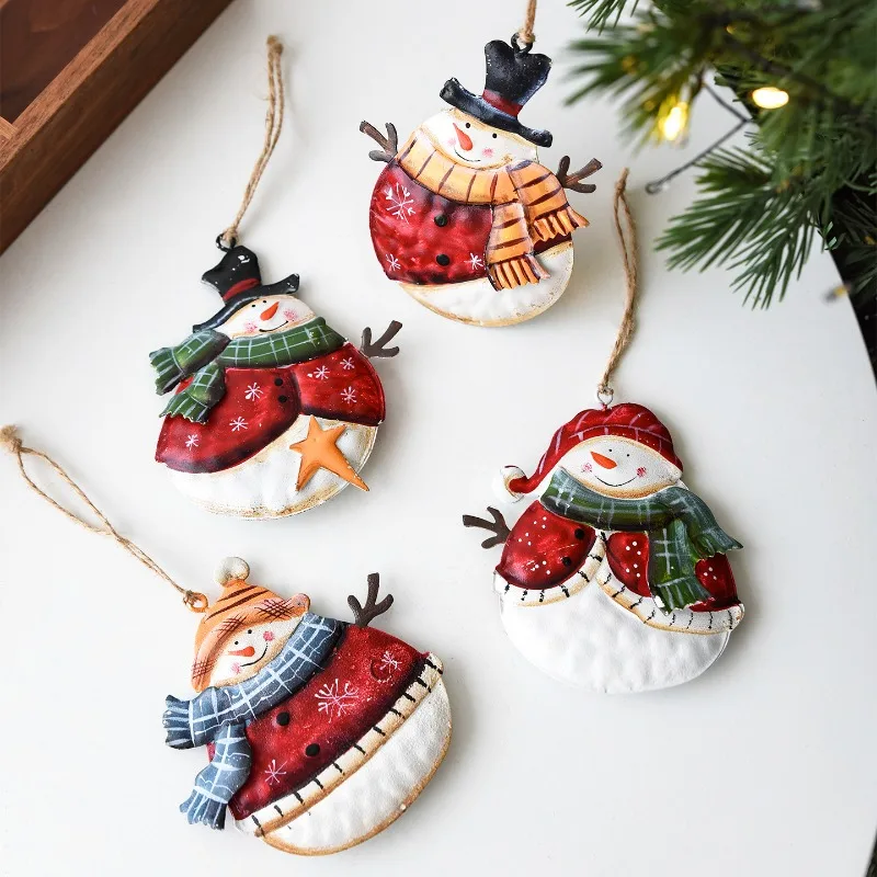 

1set Christmas Tree Decoration Pendant New Snowman Pendant Decoration Festive Atmosphere Layout Window Display Accessories