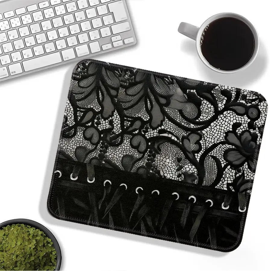Lace Flower Mouse Pad Computer Laptop Pad Game Console Pad office Pad Desk accessories Keyboard Mouse Pad Anti slip