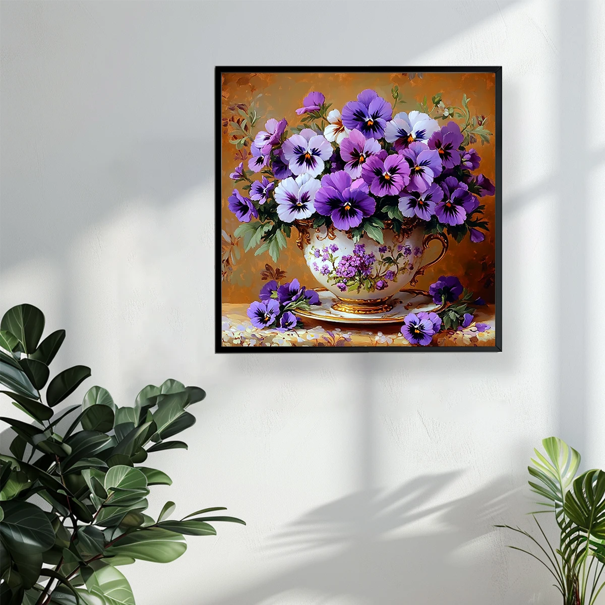 1 Set 40x40cm [15,7x15,7 Zoll] / 50x50cm [19,7x19,7 Zoll] 11CT/14CT bedruckter Stoff Kreuzstich DIY-Set, schöne Landschaft, Set – Detail 3