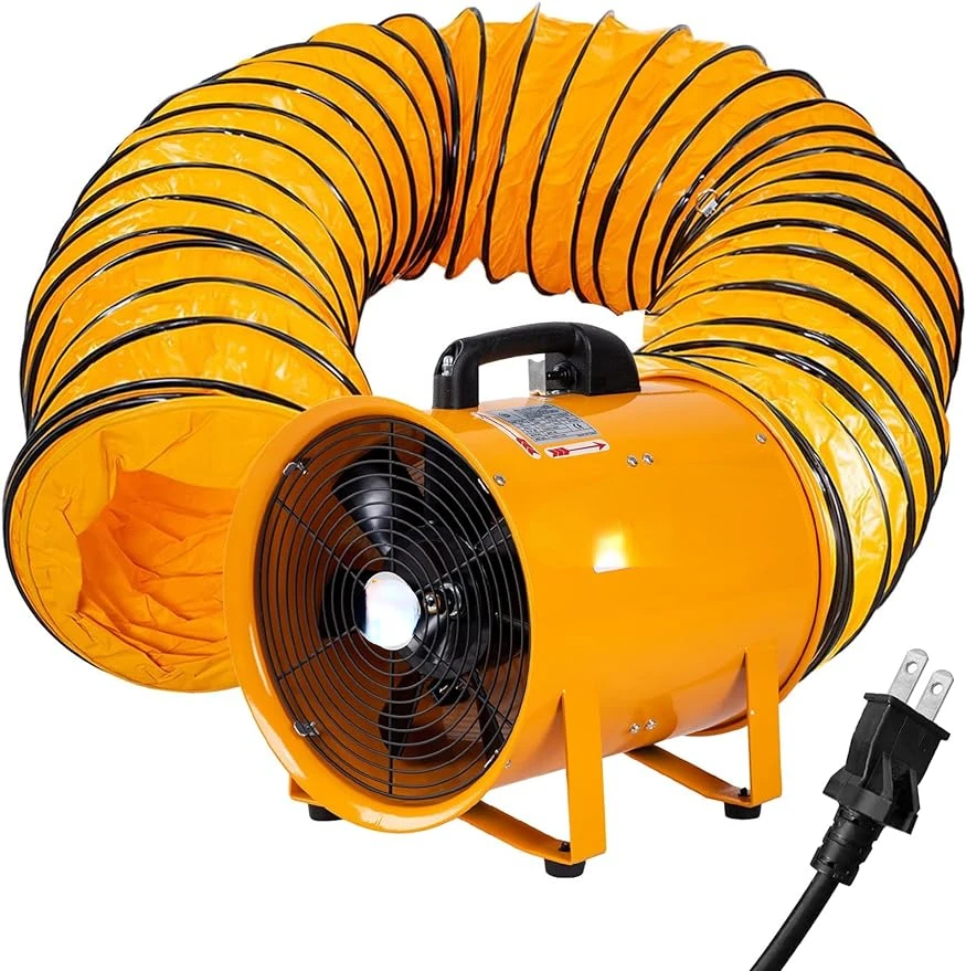 COMBO Heavy Duty Cylinder Fan with 25-foot Vinyl Hose (12inch)