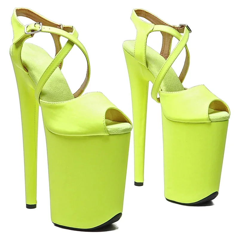 

Leecabe 23CM / 9inches Matte PU Upper open toe fashion Platform High Heels Sandals stripper heel Pole Dance shoes