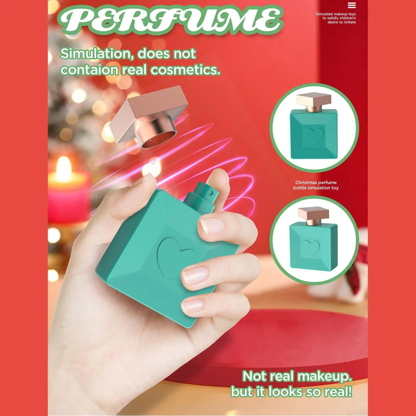 Pretend Makeup Girls Christmas Fake Cosmetic Set Realistic Toddler Pretend Play Makeup Kit For Birthday Christmas Preschool