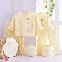 Spring Autumn Infant Boy Girl Clothes Casual Cartoon Cute Print Cotton Tops+Pants Baby Items For Newborns Hospital Set BC1499-1