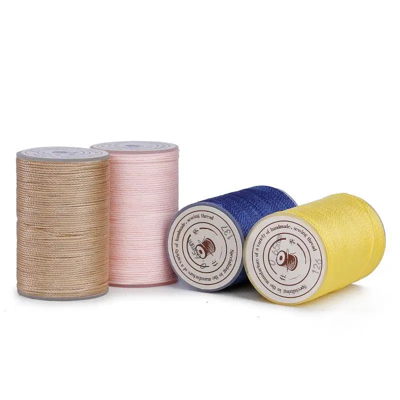 160m/lot 0.35mm Leather Waxed Thread Cord Waxed Line For DIY Handicraft Tool Hand Stitching Thread Round Waxed Line 22 Colors