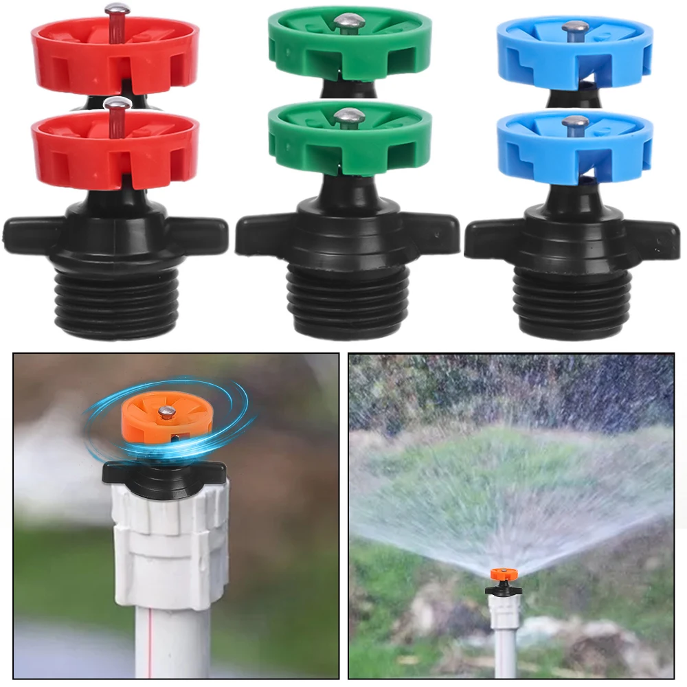 4/1PCS 6 Holes Garden Watering Sprinklers Rotatable Irrigation Dripper Small Drip Irrigation System Balcony Yard Watering Nozzle