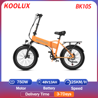 KOOLUX BK10S Foldable Electric Bike 750W Motor 48V13AH Lithium Battery Adult Electric Bicycle 20*4.0 Inch Tire Disc brake E-bike