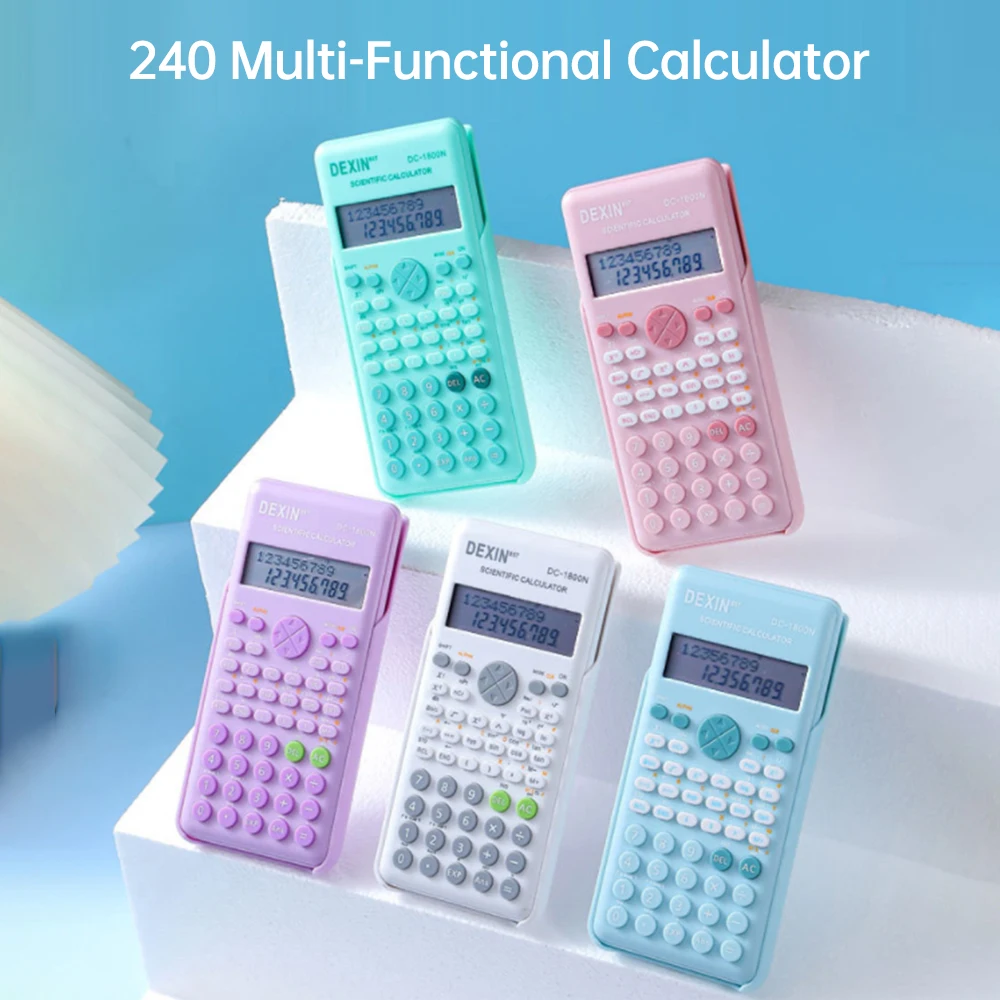 

Scientific Calculators Pink Math Calculator with 240 Calculator 2 Lines LCD Display Ideal for Teachers High College Students