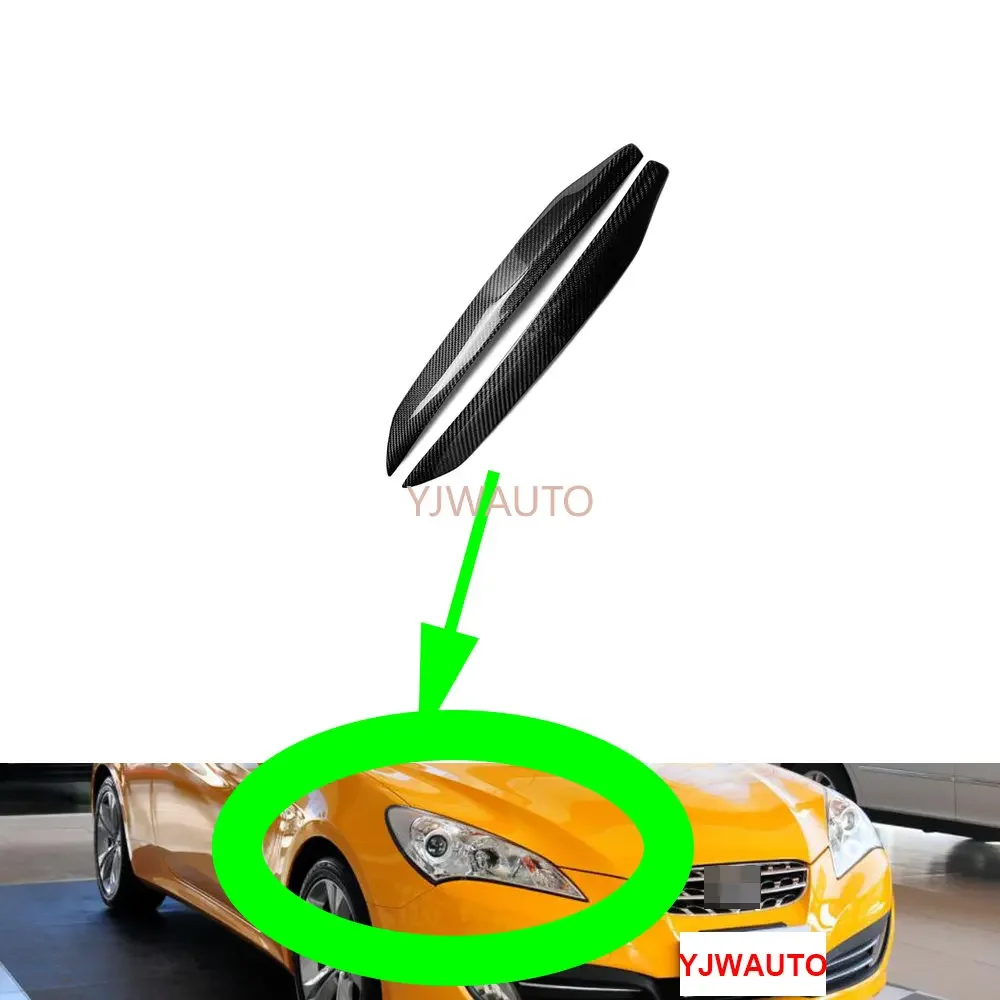 

For Hyundai Genesis Coupe 2009 2010 2011 Headlamp Eyebrow Car Headlight Eyelids Sticker Car Front Lamp Strip Trim Sticker