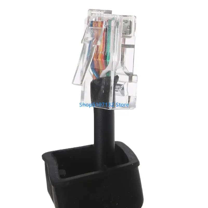 87HD RJ-45 8 Pin to 8 Pin Radio Earpiece Speaker Microphone Cable for Kenwood Mobile