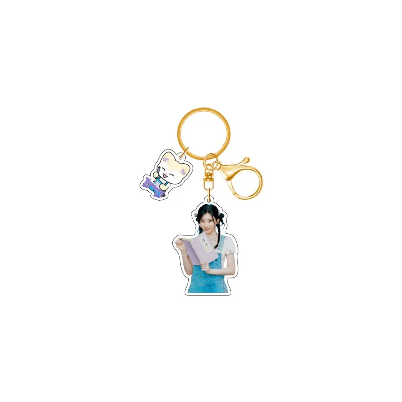 6Pcs Kpop ITZY Akrylowy brelok do kluczy Twinzy Cartoon Pendant Yeji Lia Ryujin Chaeryeong Yuna Brelok do kluczy HD Printing Bag Pendant Keyring