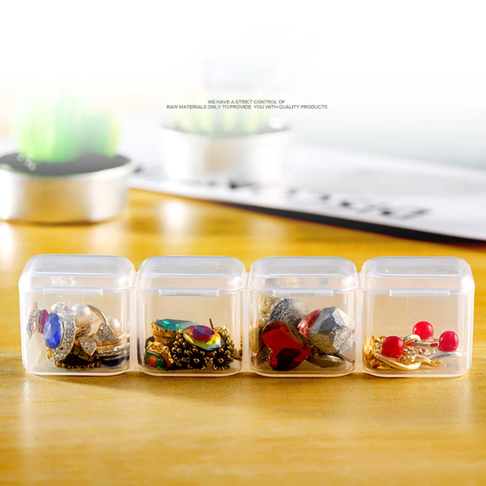 

2 Pcs Art Jewelry Organizer Storage Box 28 Grids for Jewelry Organizer Container Small Supplies Keep Room Clean
