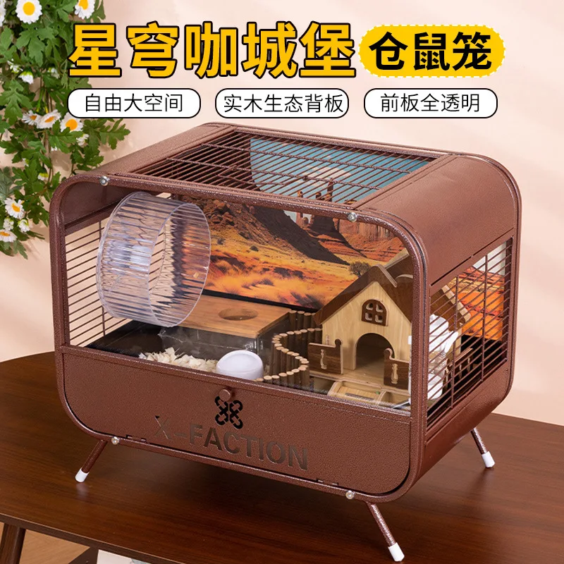Hamster cage Double layer 50 basic cage Golden bear nest Large size metal hamster cage