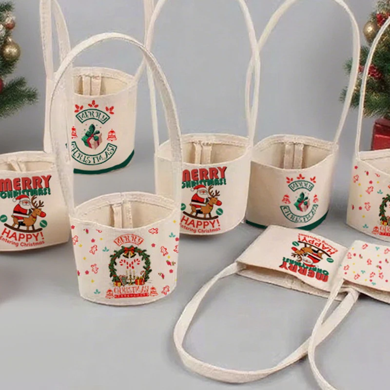 クリスマスミルクティーカップカバーオフィスポータブルモバイルコーヒーカップ学生魔法瓶カップ保護カバーユニバーサル