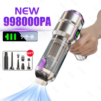 Mini Car Vacuum Cleaner 998000PA Cordless Powerful for Home Handheld Blower Car Cleaner Po