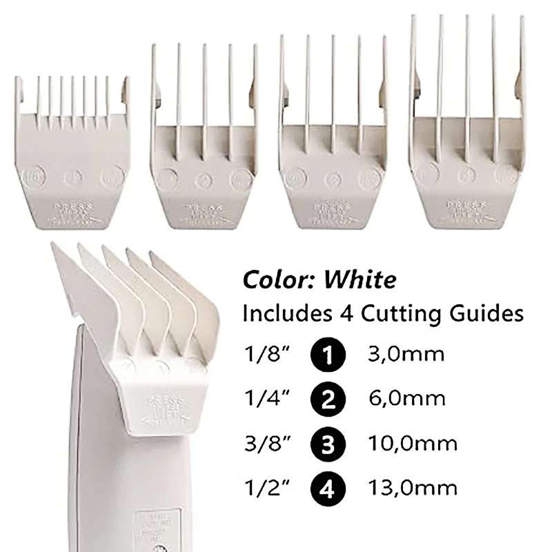 Professional Trimmer Comb Set 4pcs For Wahl Peanuts Trimmer 8685, 8655, 8035, 8685-1401, and 8663