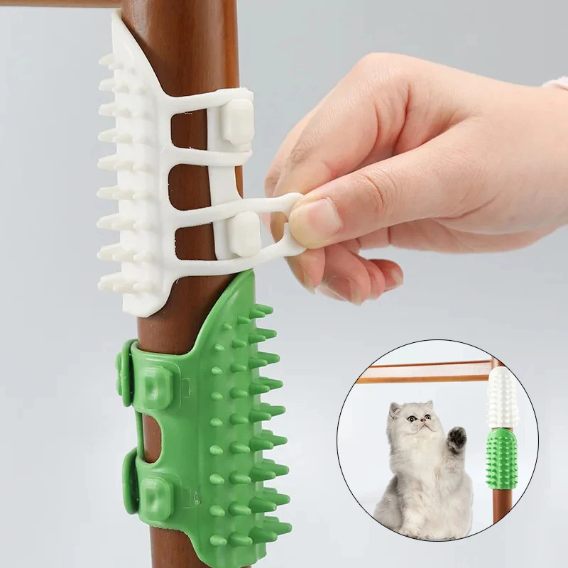 Pet Cat Hair Removal Massage Comb Cats Scratching Rubbing Brush kitten Grooming Self Cleaning Wall Corner Cat Scratcher Combs