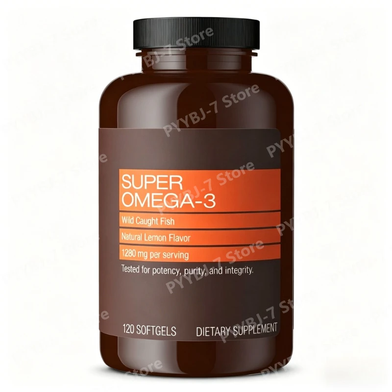 

Wild-Caught Fish Oil Omega-3 with EPA and DHA Natural Lemon Flavor 1280 Mg Per Serving 120 Softgels Dietary Supplement
