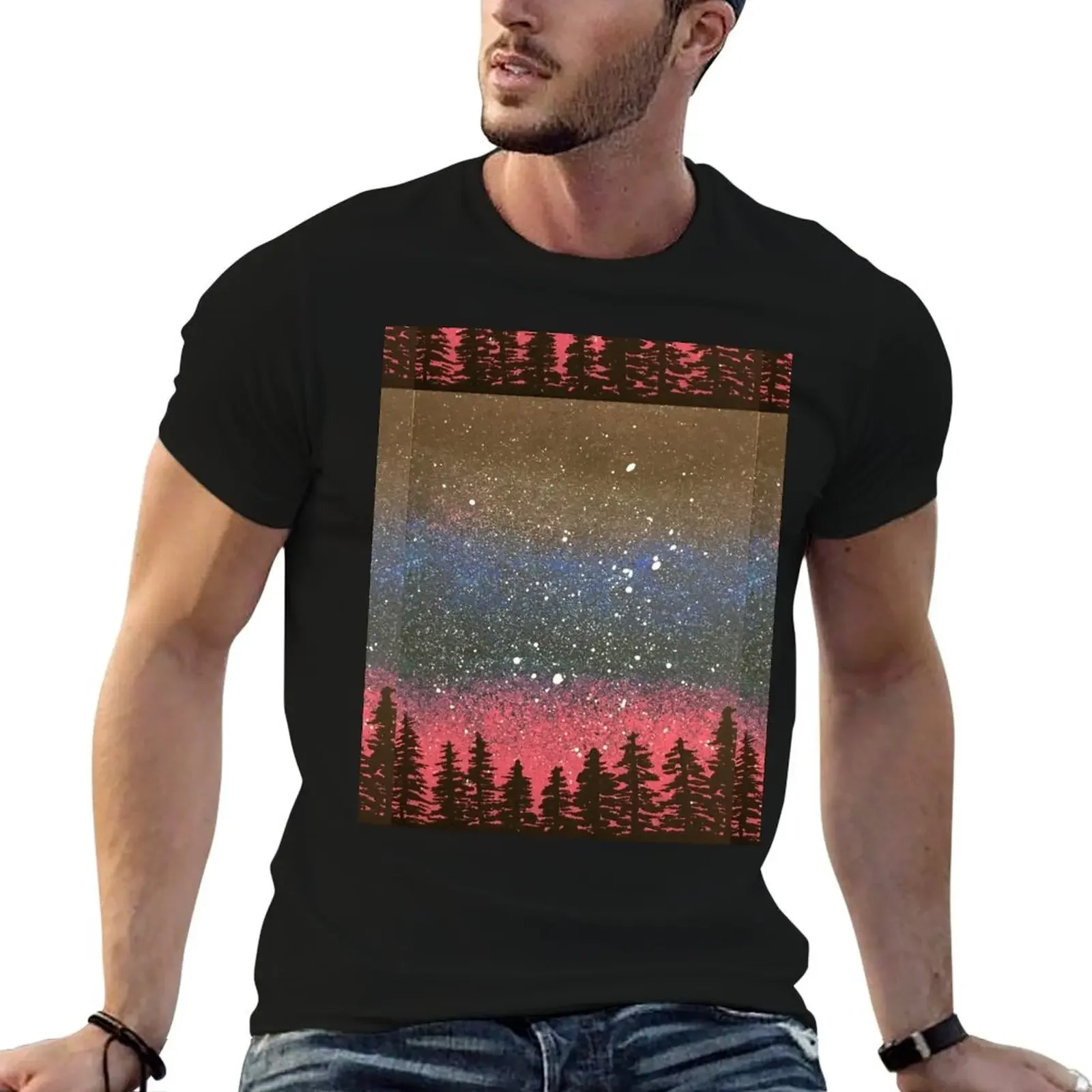 Galactic Night Sky T-Shirt summer clothes anime t shirts mens workout shirts