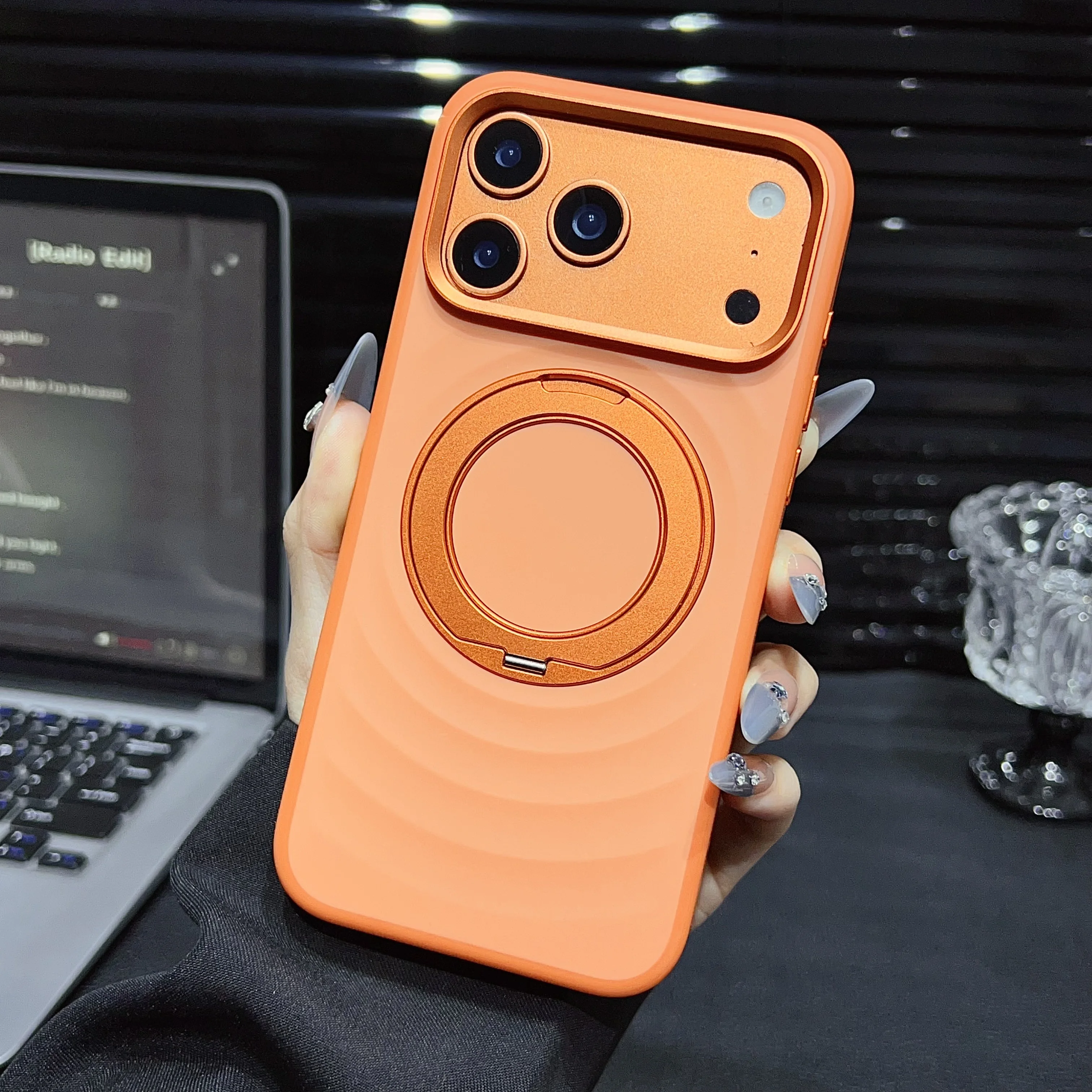 

360 Rotating Strong Magnetic Phone Case for iPhone 17 Pro Max 16 Plus 15 14 13 12 Lens Protection Shockproof For Magsafe Cover