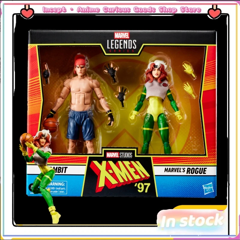 【In Stock】Hasbro Marvel X-Men 6-inch Basketball Set Gambit and Rakshasa Action Figure Anime Model Toy Collection Holiday Gift view 2