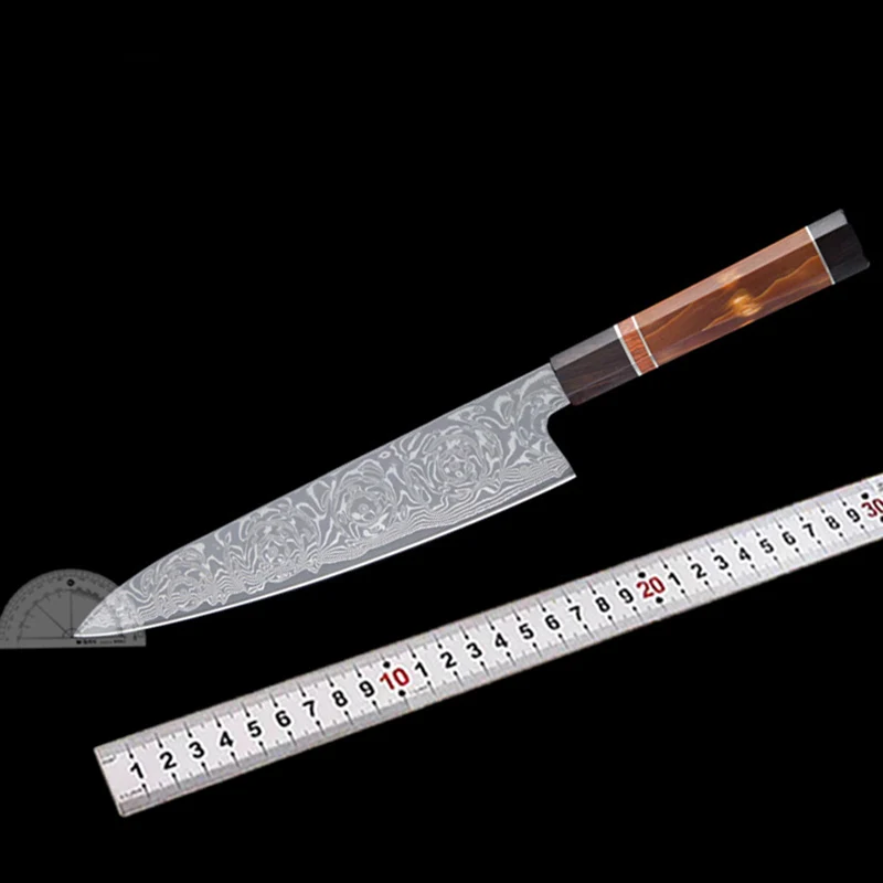 Chef Knife 67 Layers Damascus VG10 Steel Blade Sharp Slicing Sushi Ham Cleaver Sashimi Fish Gyutou Longquan Kitchen Knife Messer