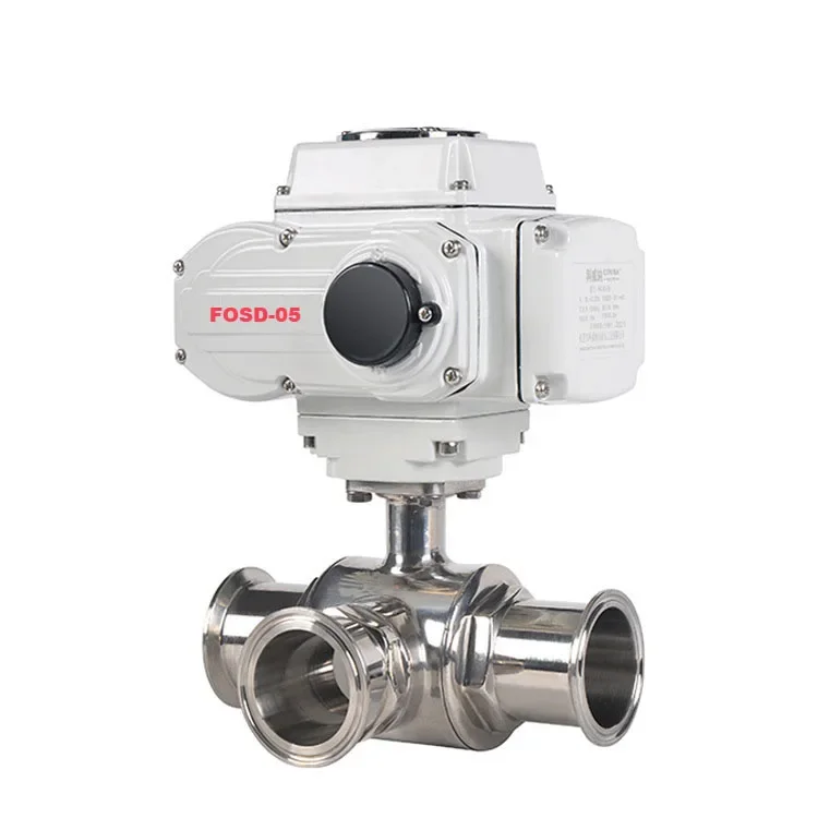 304 stainless steel sanitary ball valve clamp quick fitting miniature electric ball valve can replace the solenoid valve