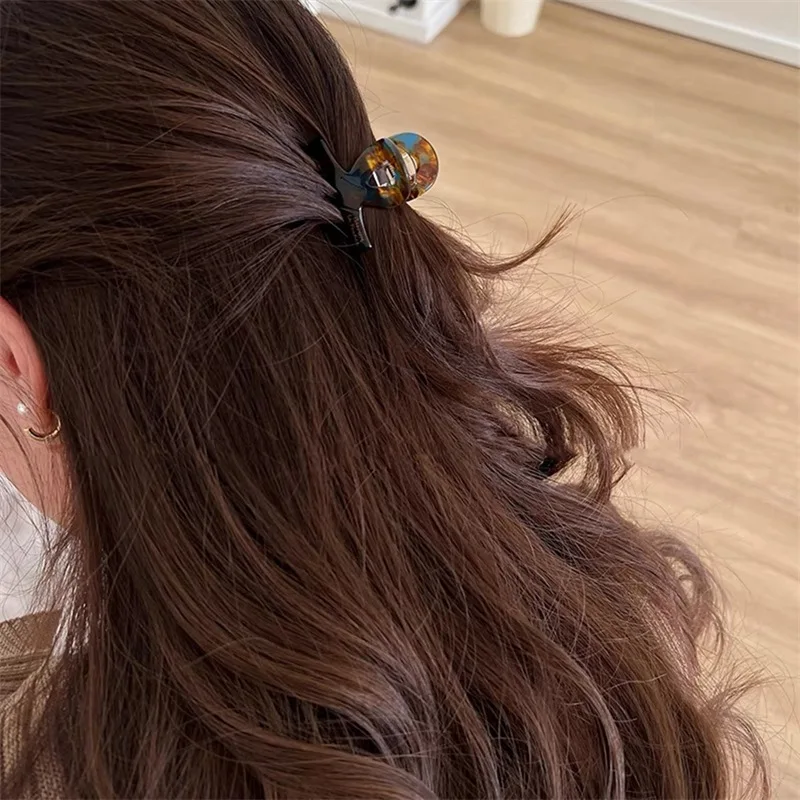 1PC Acetat Scratch Clip Kleine Halbe Krawatte Haar Clip Frauen Haar Volumen Weniger Erweiterte Gefühl Shark Clip Hinterkopf haarnadel – Detail 10