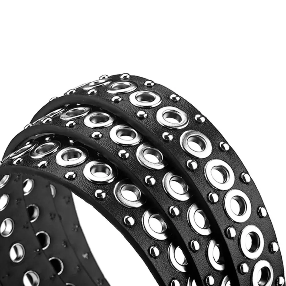 فاسق قابل للتعديل بو الجلود حزام Y2K رقيقة برشام حزام الهيب هوب إبرة مشبك حزام الخصر اللباس #4