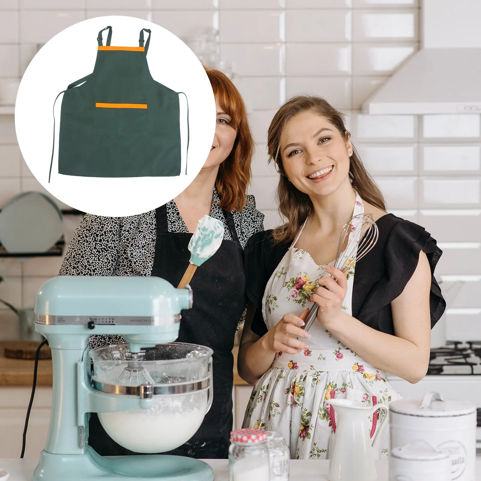 

Фартук с H-образными лямками для приготовления пищи, регулируемый, с удобным карманом, стильный дизайн для использования на кухне, дома, на ферме, в саду