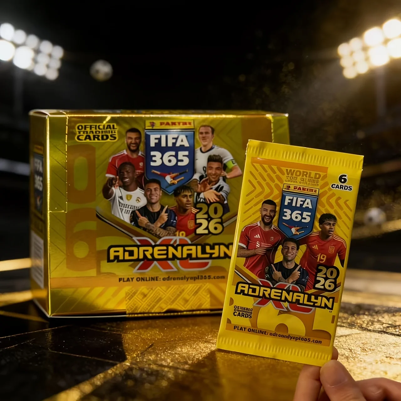 Paquete de Cartas Oficiales PANINI Edición Limitada FIFA 365 2026 Adrenalyn XL, con Cartas Raras y de Jugadores Principiantes (1 Unidad Aleatoria)