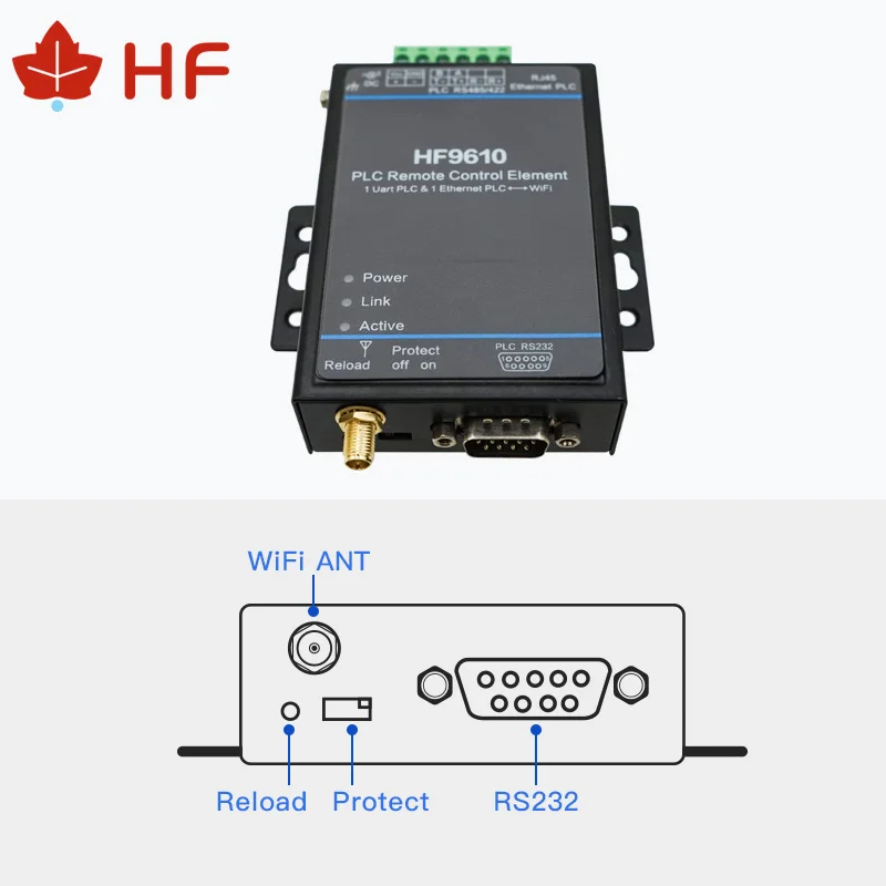 HF9610 PLC 리모컨 다운로드 모니터링 모듈 직렬 지원, 미쓰비시, 지멘스, 옴론, 슈나이더, 파나소닉, plc 와이파이