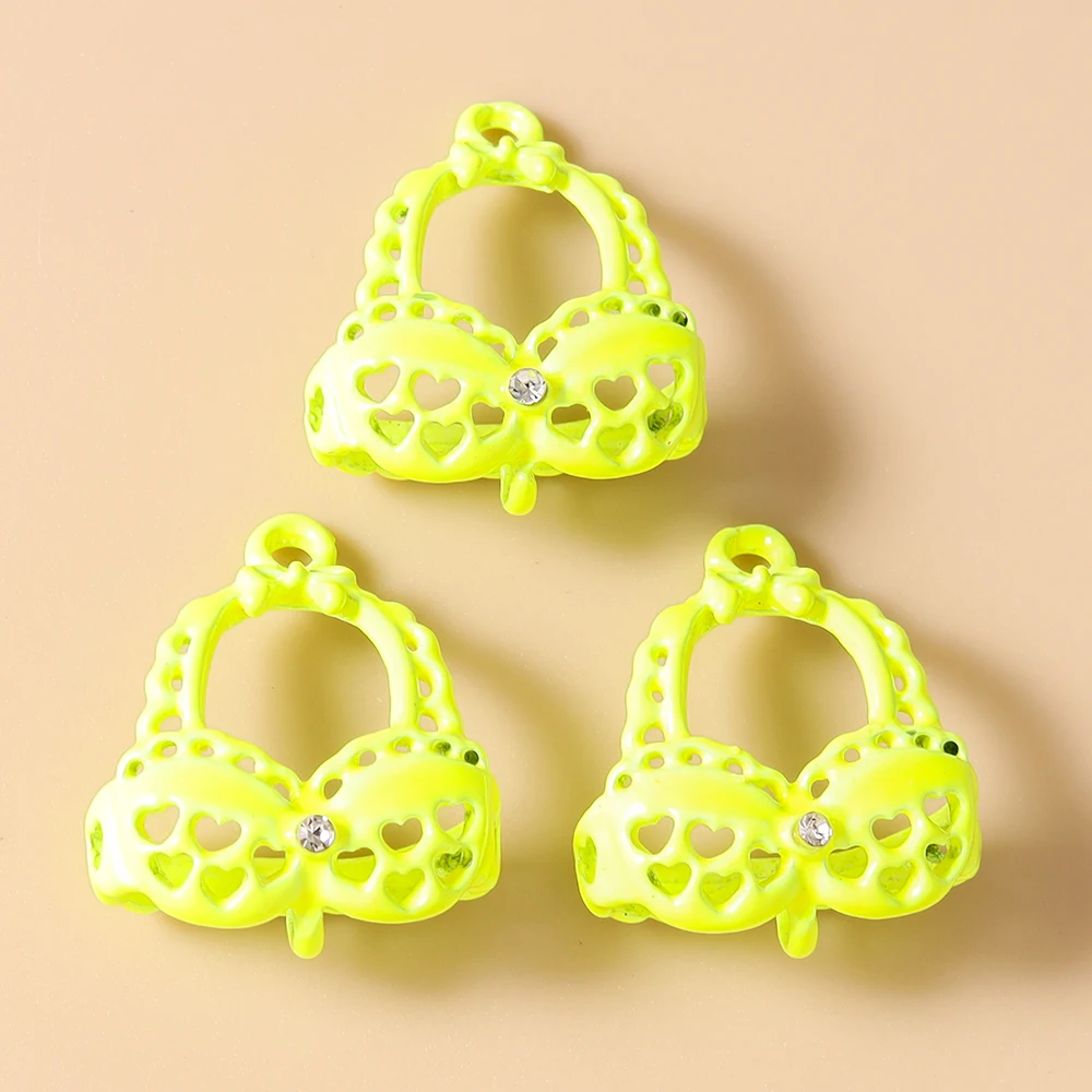 Leslie 5 Stück Neonfarbene Sommer-Strand Sexy Bikini Anhänger für DIY Ohrringe Halsketten Handgemachter Schmuckherstellung – Detail 14
