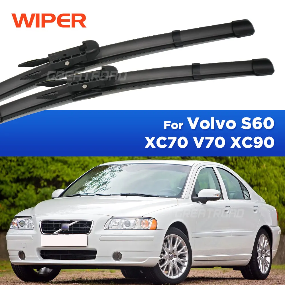 

CREATROAD OEM Fit / Quiet Wipe / All-Season Front Wiper Blades For Volvo S60 XC70 V70 XC90 Windshield Wipers 24"+22"