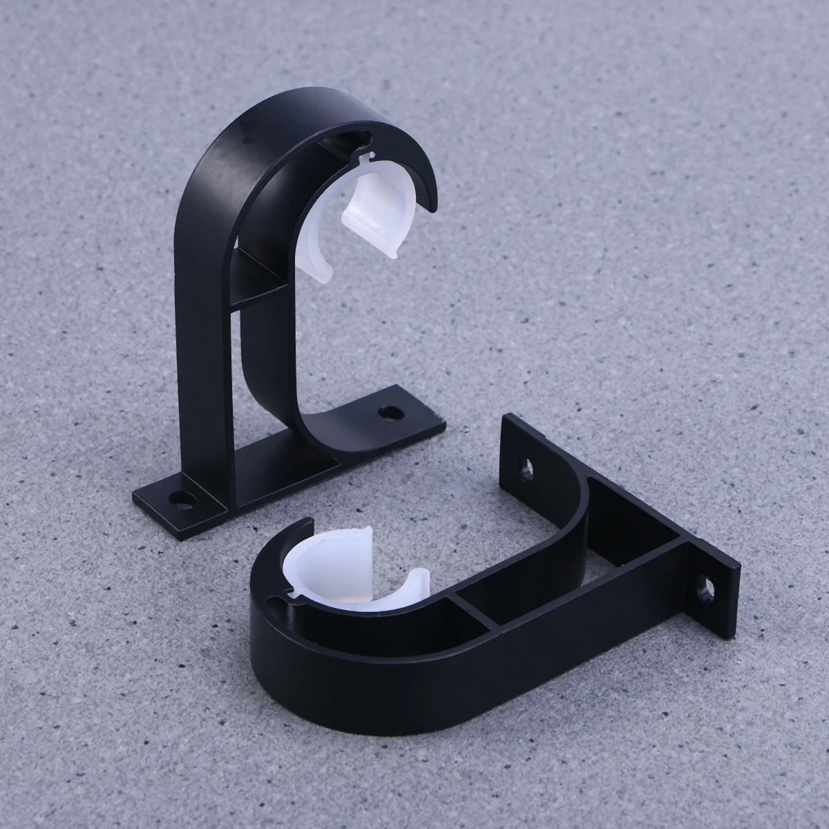

Curtain Rod Brackets Holders Thicken Adjustable Wall Mounting Heavy Duty Aluminum Alloy Non Slip Silicone Pads Window