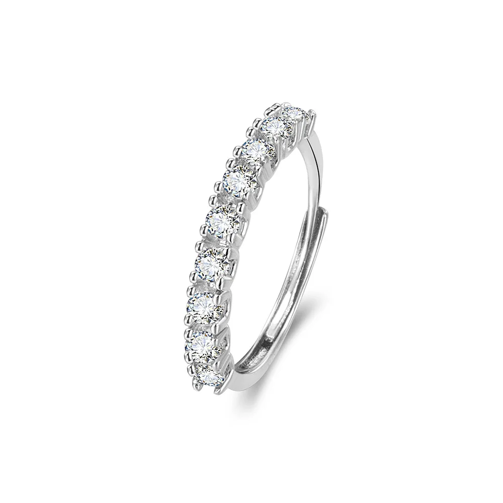 Moissanite Rings 925 Sterling Silver Minimalist Lab Diamond Thin Ring Stackable Daily Wear Ring Anillos For Women Fine Jewelry