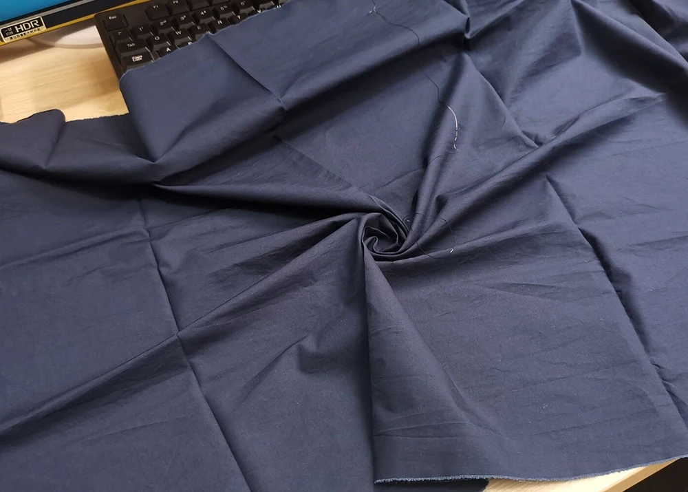 1 meter X 1.47 meter Blue Green Navy Plain Cotton Fabric Shirt Doll Diy Material Poplin